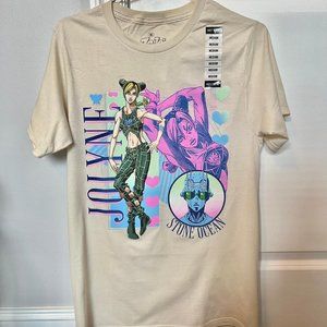 ★ Hot Topic oatmeal JoJo's Bizarre Adventure Jolyne shirt